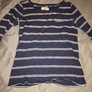 Blue and gray striped shirt from hollister